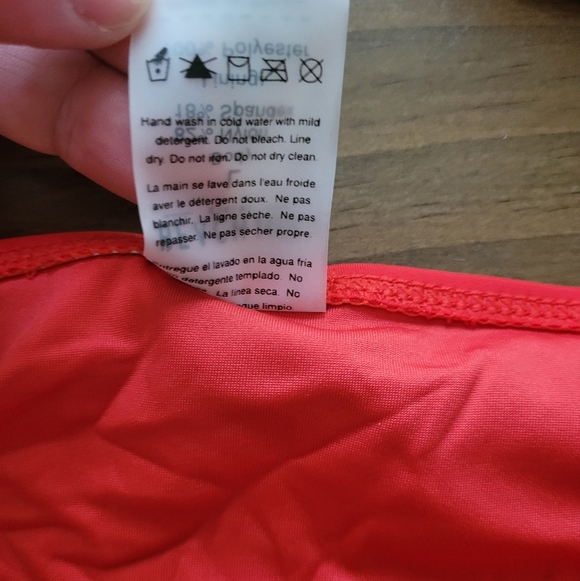 Beach Joy Red Gold Chain High Waist Bikini Set Size Large - Picture 6 of 6